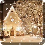 christmas snow wallpaper android application logo